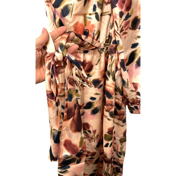 Lost + Wander Thea One-Shoulder Cream Floral Maxi Dress With Tie Waist S - Picture 5 of 6